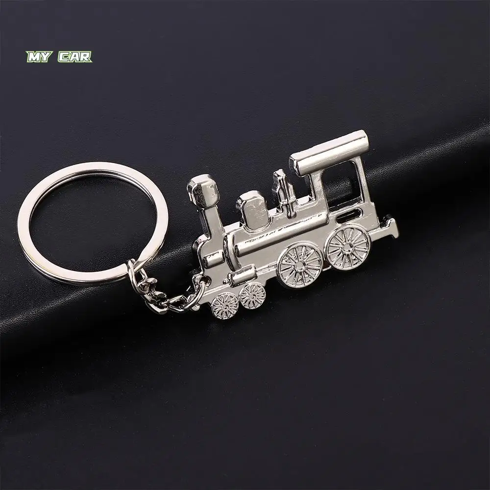 

Metal Locomotive Fob Keyring Silver Rock Holder Key Chains Train Steam Punk