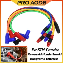 Universal Motorcycle Ignition Coil Spark Plug Iridium Power Cable For KTM Honda Suzuki Yamaha Kawasaki Go Kart ATV Dirt Bike