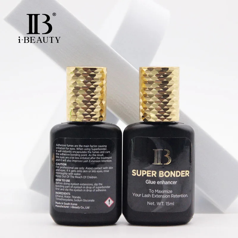 IB Super Bonder 15ml Clear Liquid Original Korea Fixing Agent Glue for Eyelash Extensions False Lash Adhesive Makeup Tools