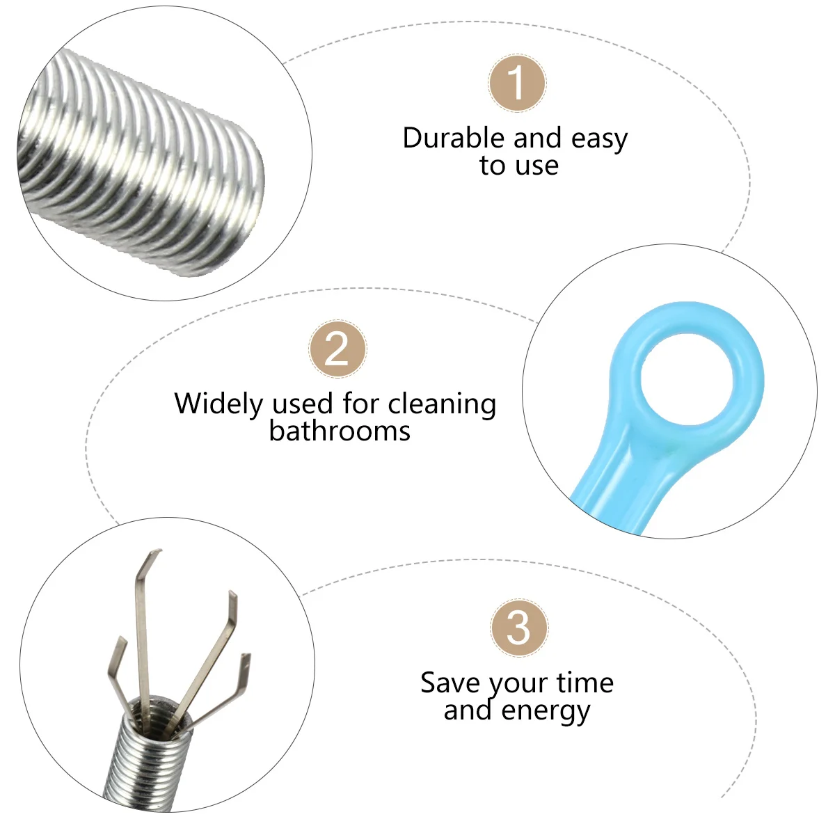 

2pcs Drain Tool Kit Plastic Clog Remover For Sink Bathtub Sewer Drain Cleaning Tool Cleaning Long Grip Dredging Device