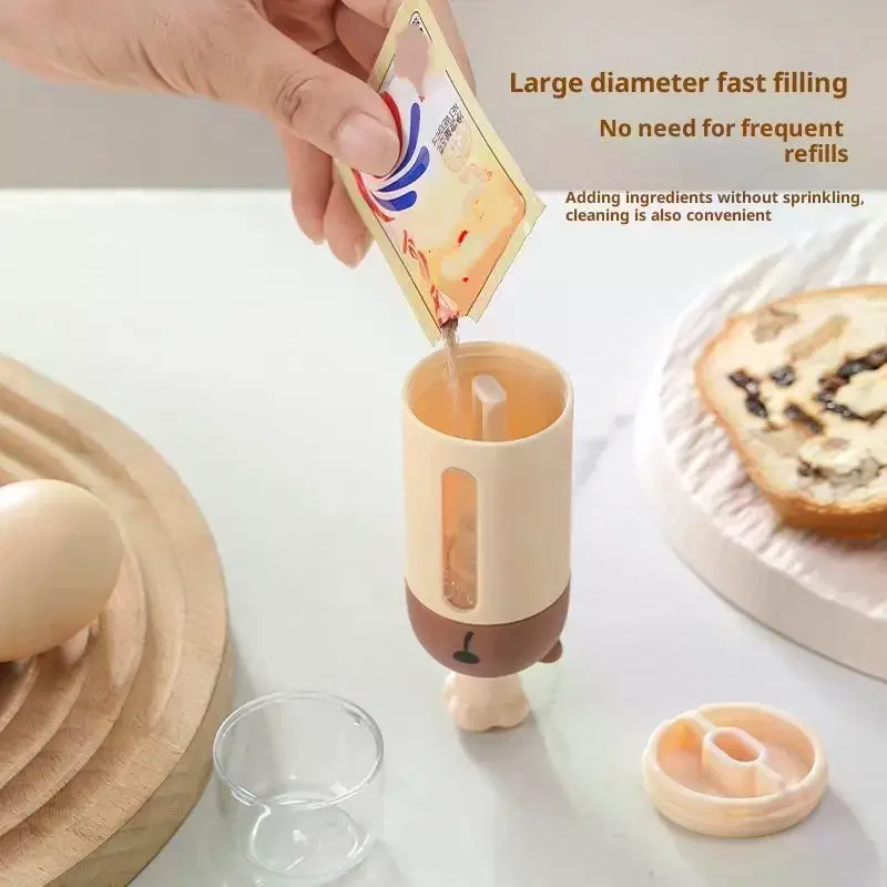 เครื่องจ่ายเกลือแบบกด ขวดใส่น้ำตาล ป้องกันความชื้น สำหรับจัดเก็บในครัว