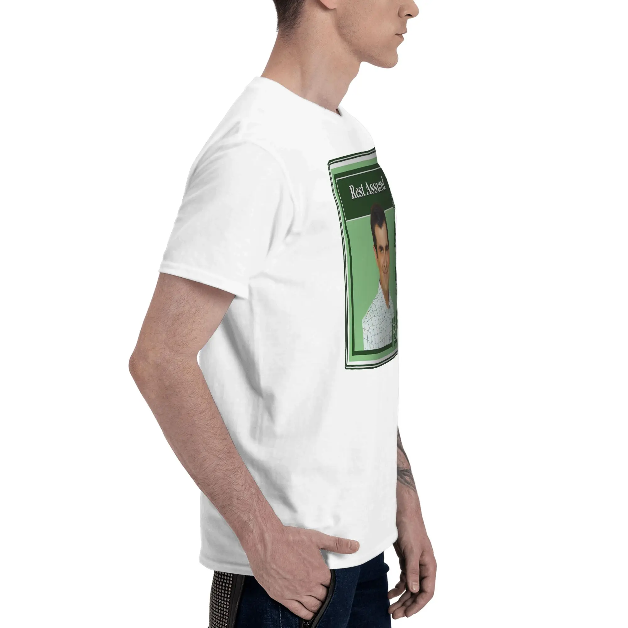 Phil Dunphy rest assured American Retro Reversible T-shirt Fresh And Versatile Cotton Tee