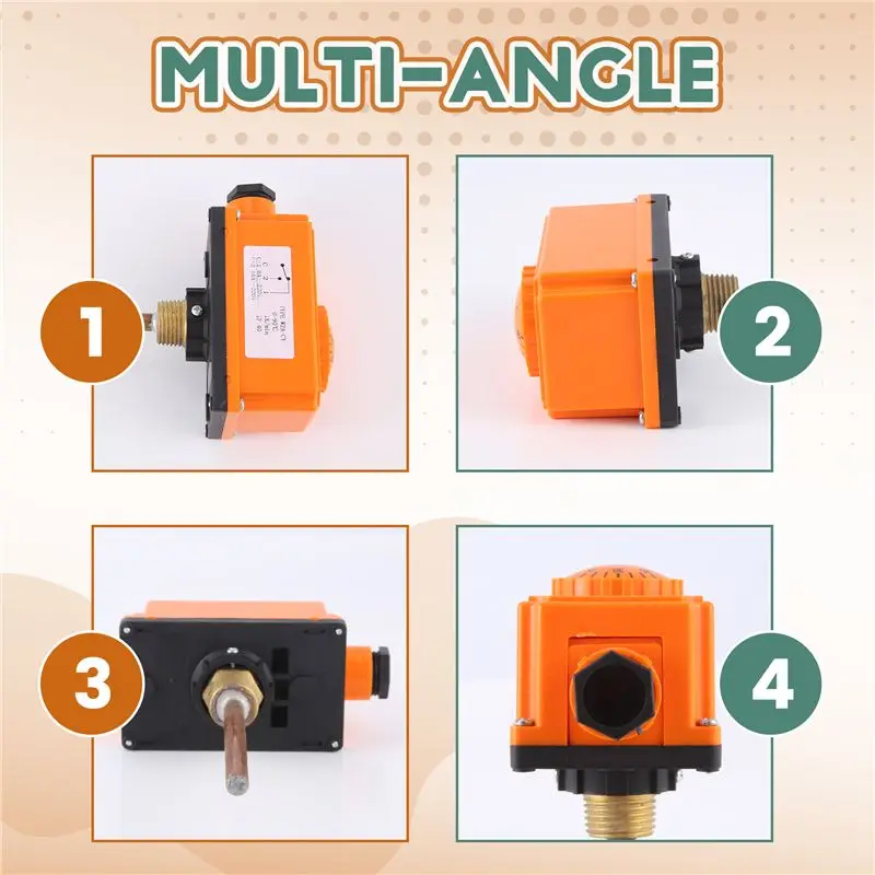 N96R G1/2 Male Thread Hot Water Pipe Thermostat Temperature Controller 90 Celsius High Temperature Start Heating System Parts