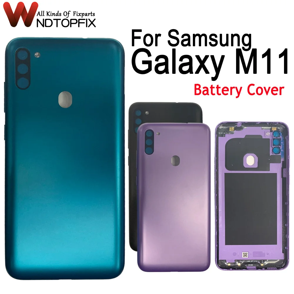 

6.4" M115 For Samsung Galaxy M11 Battery Back Cover Door Rear Housing Replacement Parts For Samsung M115F M115F/DS Battery Cover