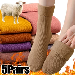 Thicken Wool Plush Socks Winter Warm Thermal Snow Boots Socks for Women Men Soft Velvet Fleece Long Sock Home Floor Sleep Socks