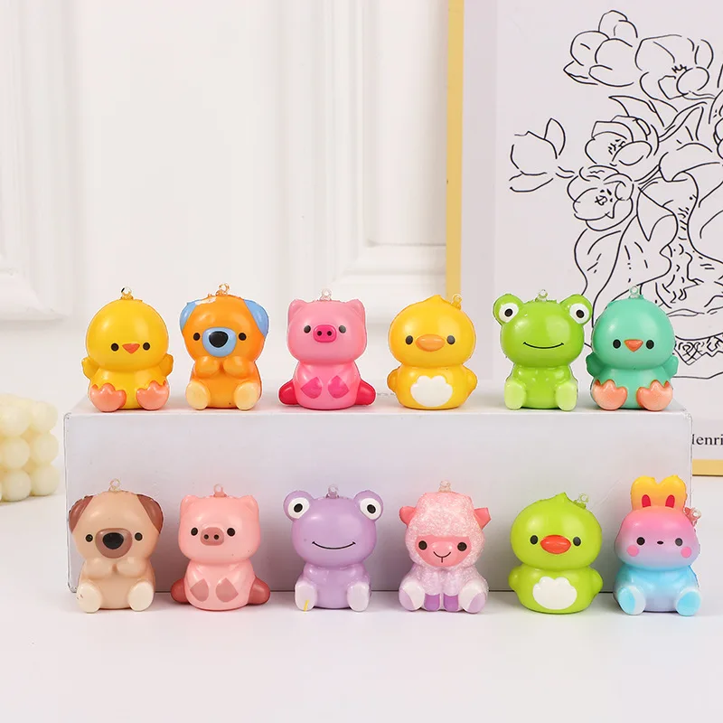 5/10/20/30 Stück PU Langsam Zurückfederndes Tier-Squishy Cartoon Stressabbau-Spielzeug Schlüsselanhänger Reibungsbeständig Druckentlastend Squishy – Detail 4