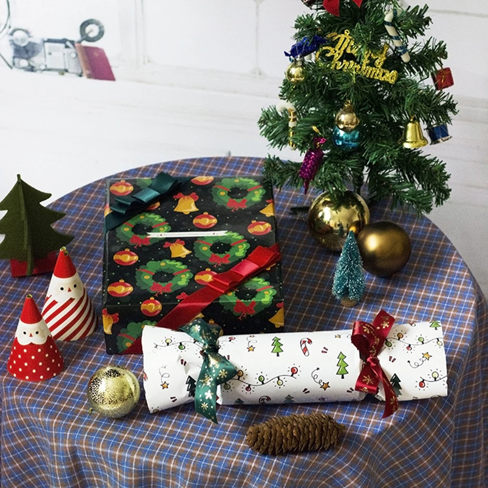 Diy Tissue Paper Decorative Christmas Gift Wrapping Paper Flower Bouquet Packing Paper Foldable For New Year Christmas Wedding