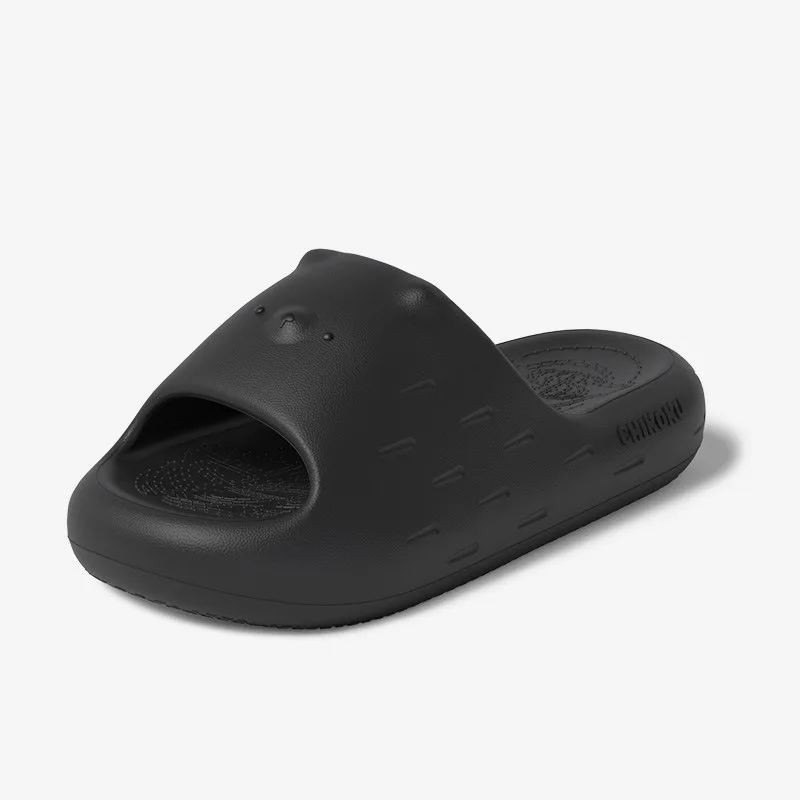 Cute Bear Slippers Couple EVA Soft Sole Non Slip Bathroom Shower Indoor Outdoor Home Summer Comfortable Cartoon Slides Unisex