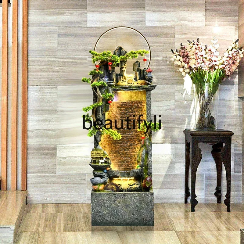 

ssK178 ss Water curtain wall, running water screen, rockery landscape, living room, balcony, landscape ornament circulation 25