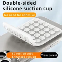 Double Side Silicone Suction Pad For Mobile Phone Fixture Suction Cup Backed Adhesive Silicone Rubber Sucker Pad For Fixing