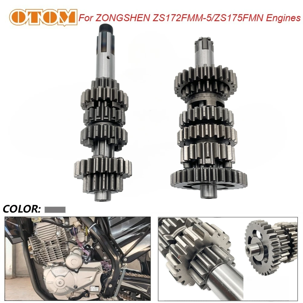 OTOM ZS172FMM-5 ZS175FMN Motorcycle Main Shaft Countershaft Assembly Transmission Gear Box Kit For ZONGSHEN PR250 PR300 ENGINES