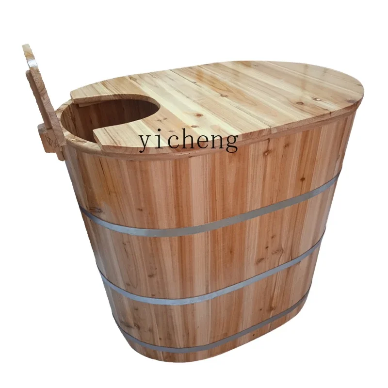 ZK heightened bath bucket beauty salon adult fumigation bath bucket whole body household with lid