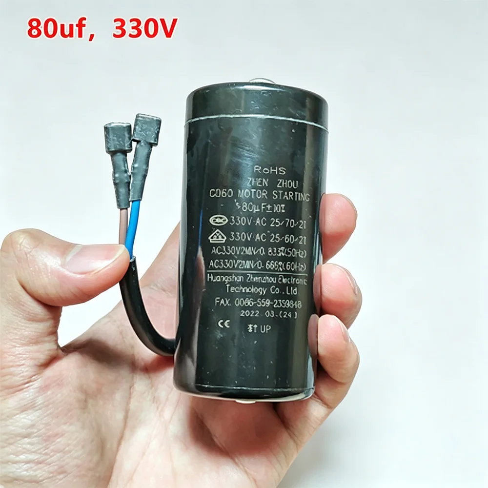 Motor Start Capacitor 330V 80uf Refrigerator Freezer Compressor Starting Capacitor