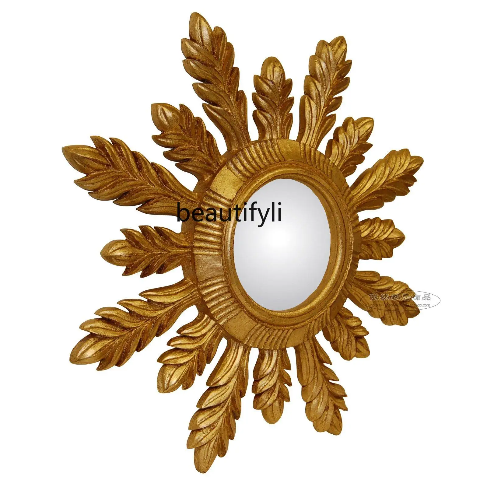 

Retro wall-mounted mirror living room decorated enigma mirror TV background wall wall decoration dining side decorative mirror