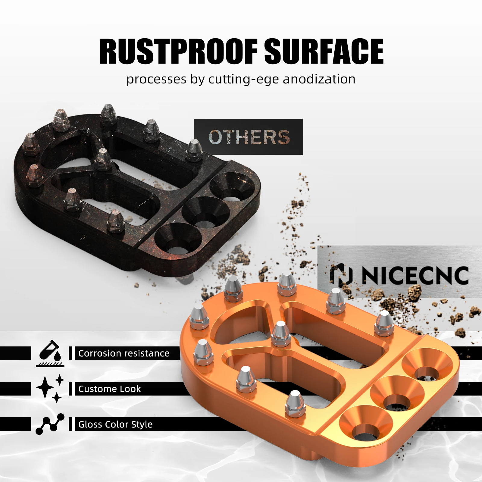 ل KTM 790 890 Adventure /R/S 2018-2024 بدال فرامل رافعة تمديد الوسادة ل Husqvarna Norden 901 2022-2024