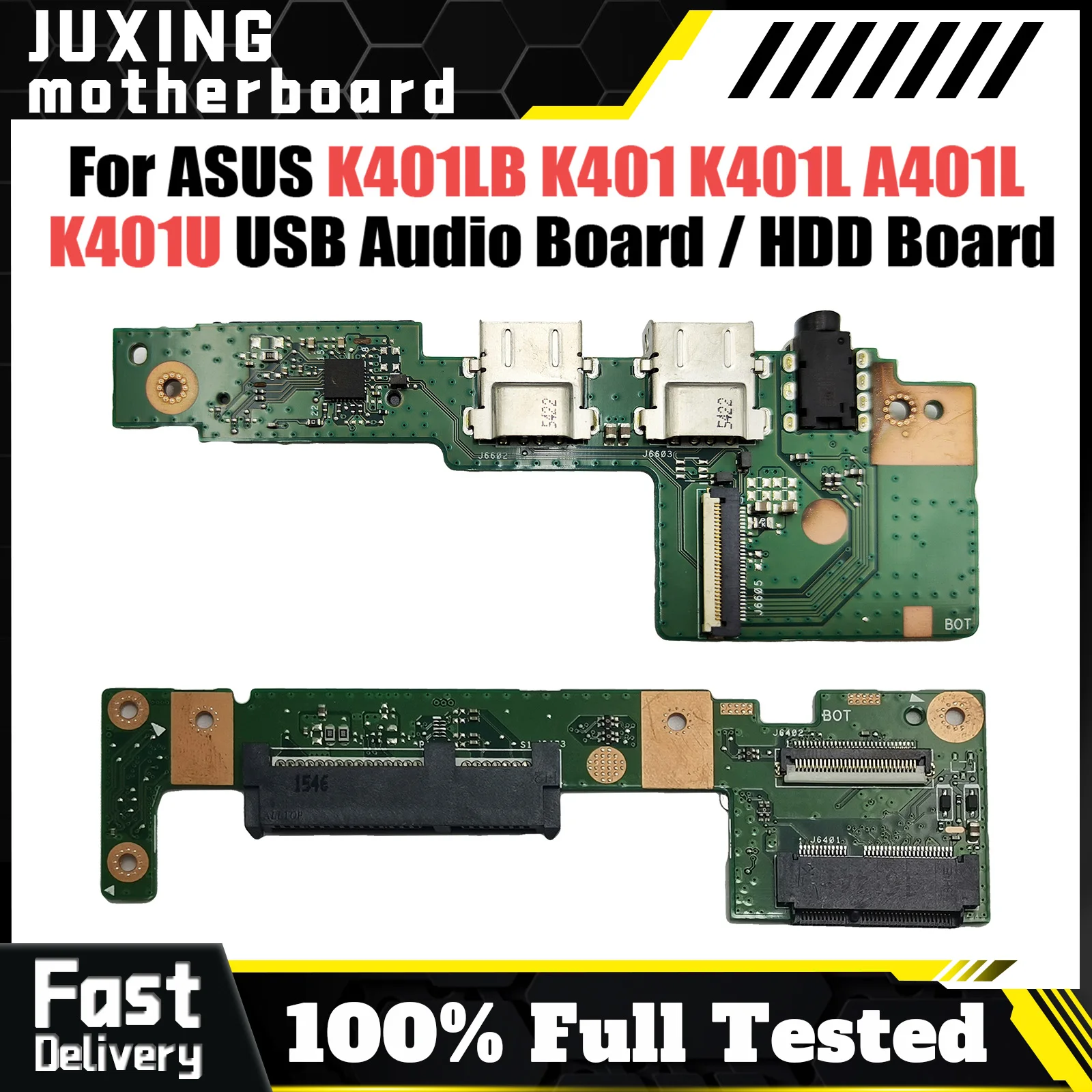 K401LB IO Board REV 2.0 For ASUS K401LB K401 K401L A401L K401U USB Audio board and HDD Boards 100% OK