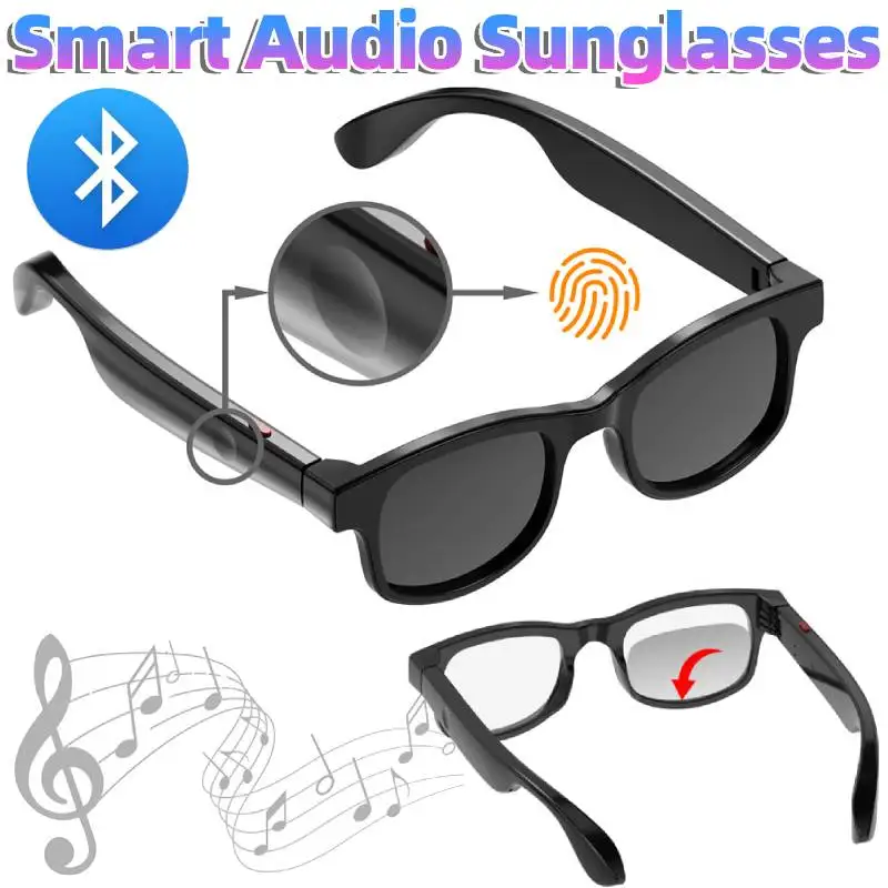 

AI Translation Smart Glasses with 144 Language Smart Audio Sunglasses Built-in Mic & Speakers for Driving Cycling Outdoor Sports