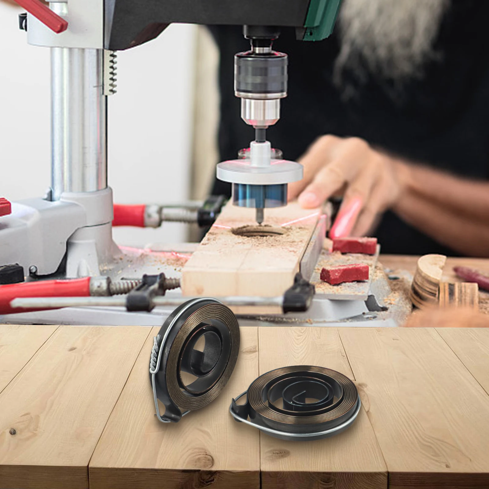 

Chrome Machinery Springs Spring Steel Feed Return Coil Spring Spring Steel 2pc Drill Press Spring Functionality