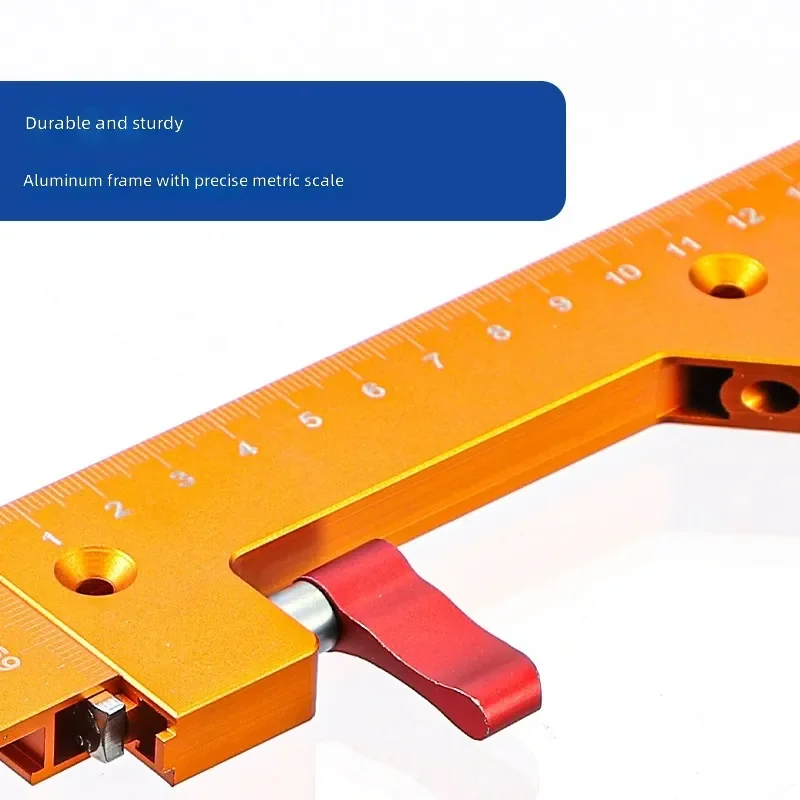 Woodworking Square Hole Mortising Jig Positioning Backer Ruler Trimming Machine Auxiliary Tool Set for Accurate Long Hole