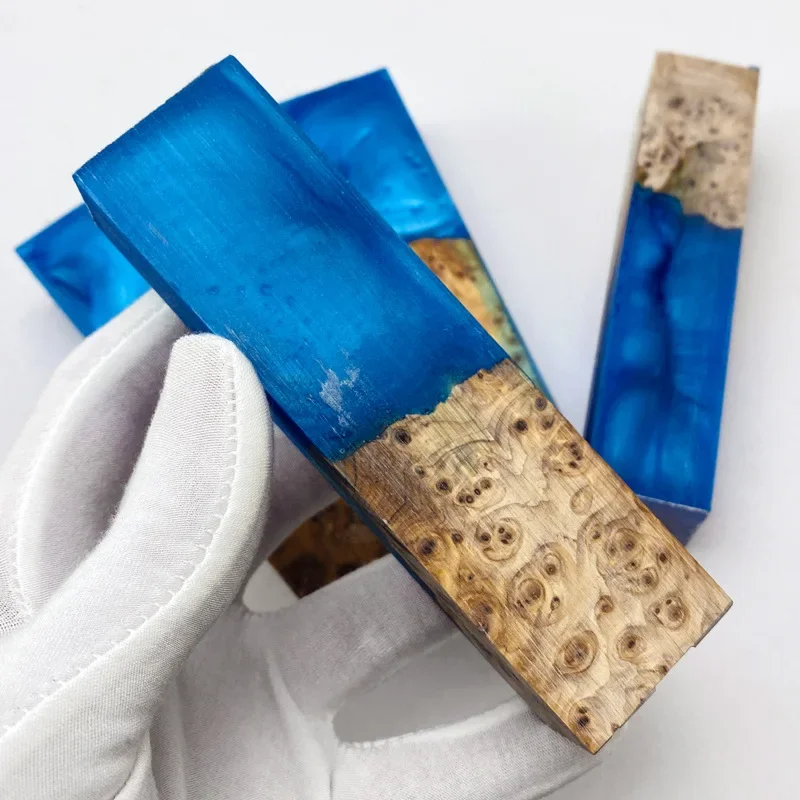 

1 Piece of Japanese Chef's Knife Handle Material Resin Mixed Trees DIY Grip Material Stable Wood Knife Handle Material