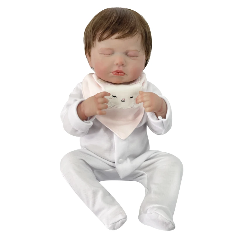 

Силиконовая кукла Reborn Loulou 49 см, виниловая реалистичная 3D-кожа для новорожденных с видимыми венами Bonecas Reborn Dolls