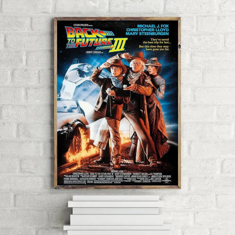 فيلم العودة إلى المستقبل ثلاثية الملصقات غرفة المعيشة اللوحة الزخرفية جدار الفن قماش يطبع ديكور المنزل صور