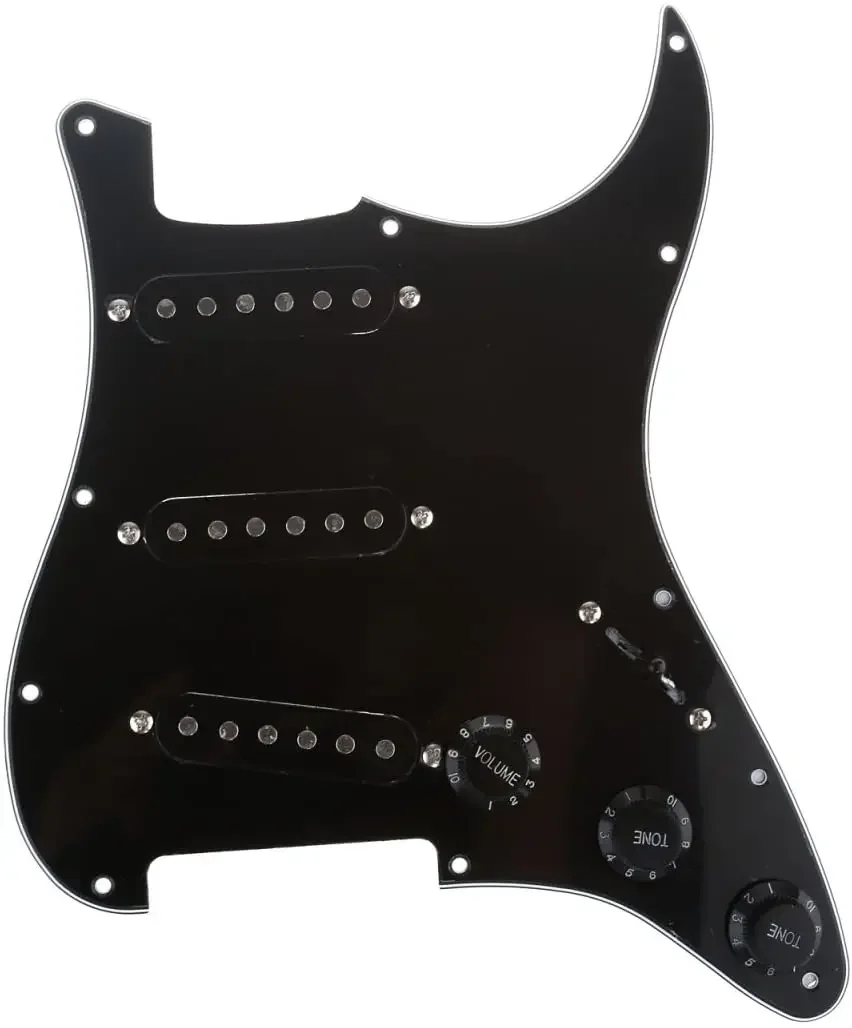 

Ceramics St Guitar Loaded Pickguard Prewired Plate SSS Single Coil Pickups Set