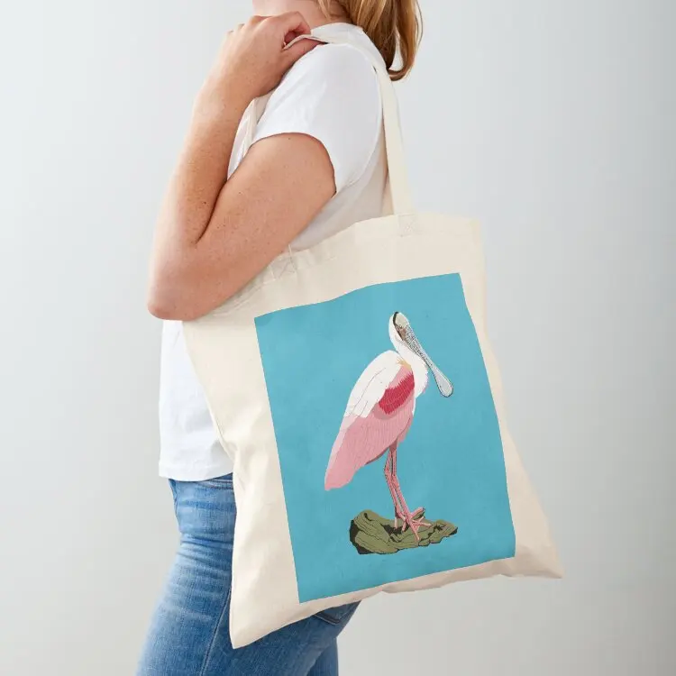 

Сумка-тоут Roseate Spoonbill, тканевая сумка на заказ, женская сумка для покупок, большая сумка-тоут, экологичная сумка