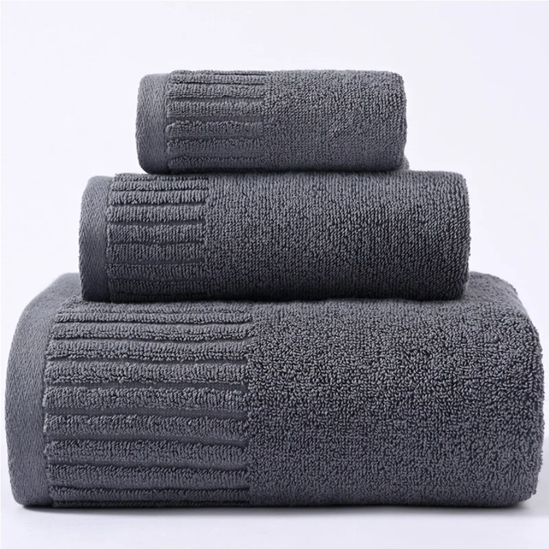 100% Cotton 3pcs High Quality Towels Set Soft  Absorbent Bath Towel Face Towels Small Square Towel Home Hotel Bathroom Towels