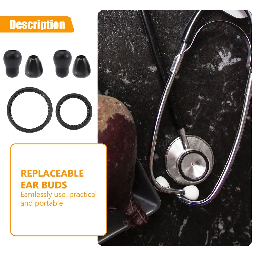 

2Sets Stethoscope Diaphragm Replacement Parts Pediatric Accessories Bell Cover Replacement Medical Spare Kit for Most