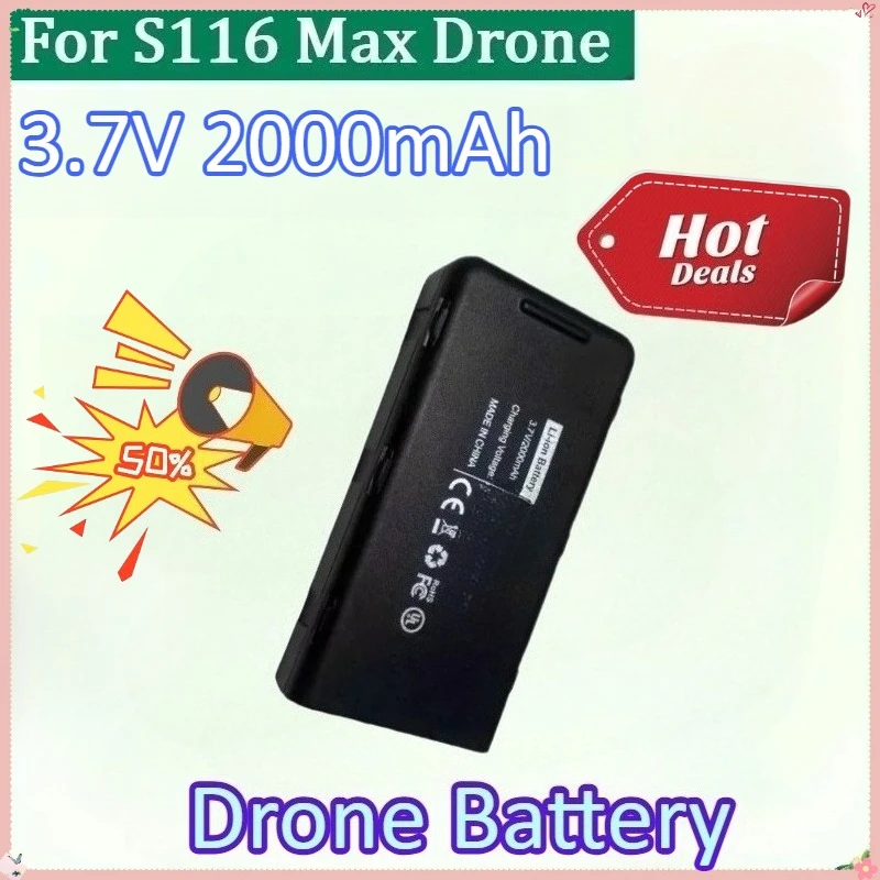 

New S116 3.7V 2000mAh Intelligent Flight Battery for Max Drone Battery S116 RC Replacement S116 Max Remote control drone battery
