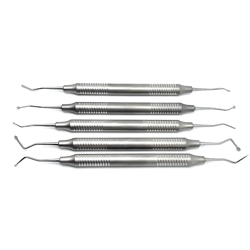 5Pcs Dental Gingival Cord Packer Retraction Instrument Serrated Picker Round Tip for Crown Prep and Implant Procedures view 3