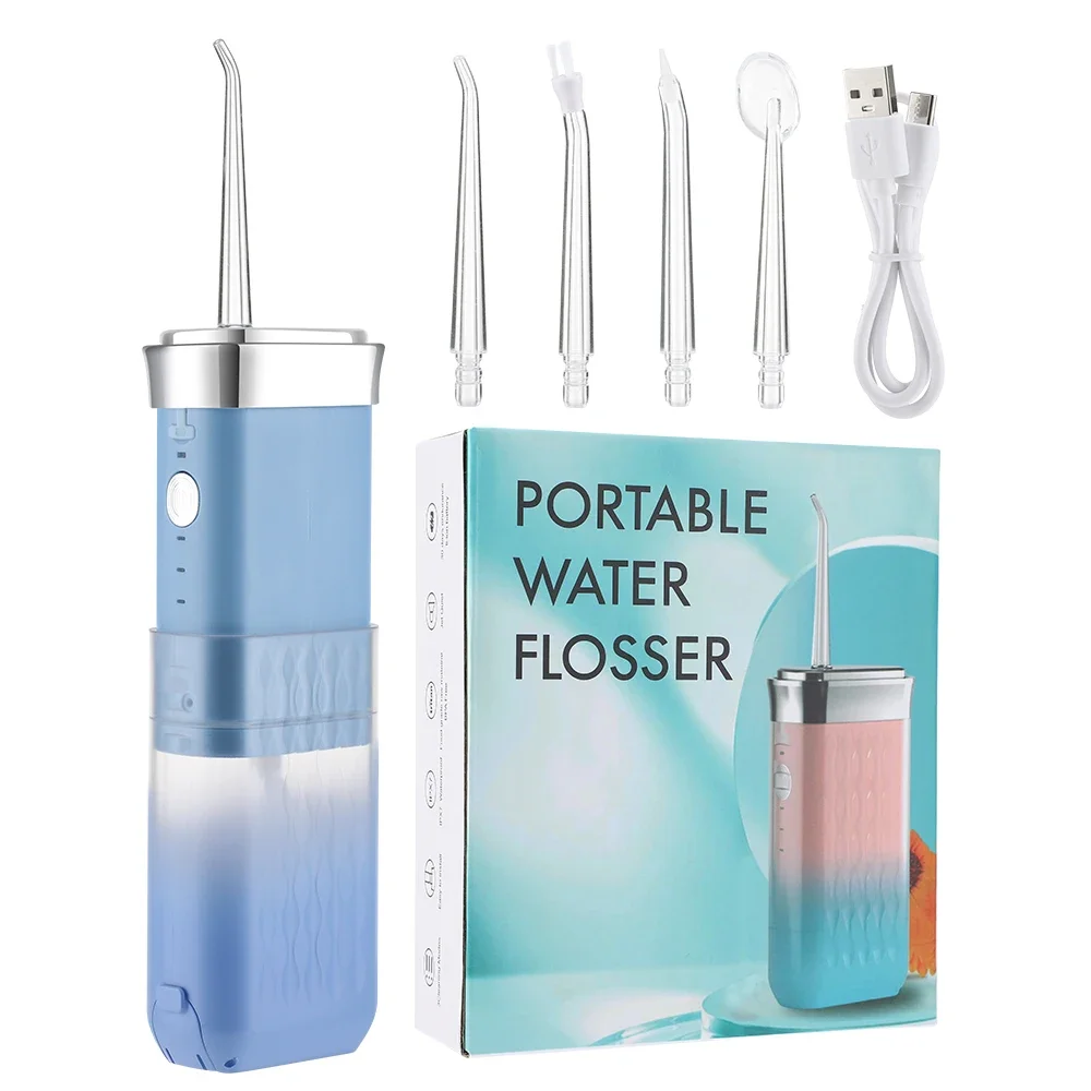 Electric Oral Irrigator Rechargeable Water Teeth Cleaning Machine Cordless Water Dental Flosser Teeth Pick for Adult Home Travel