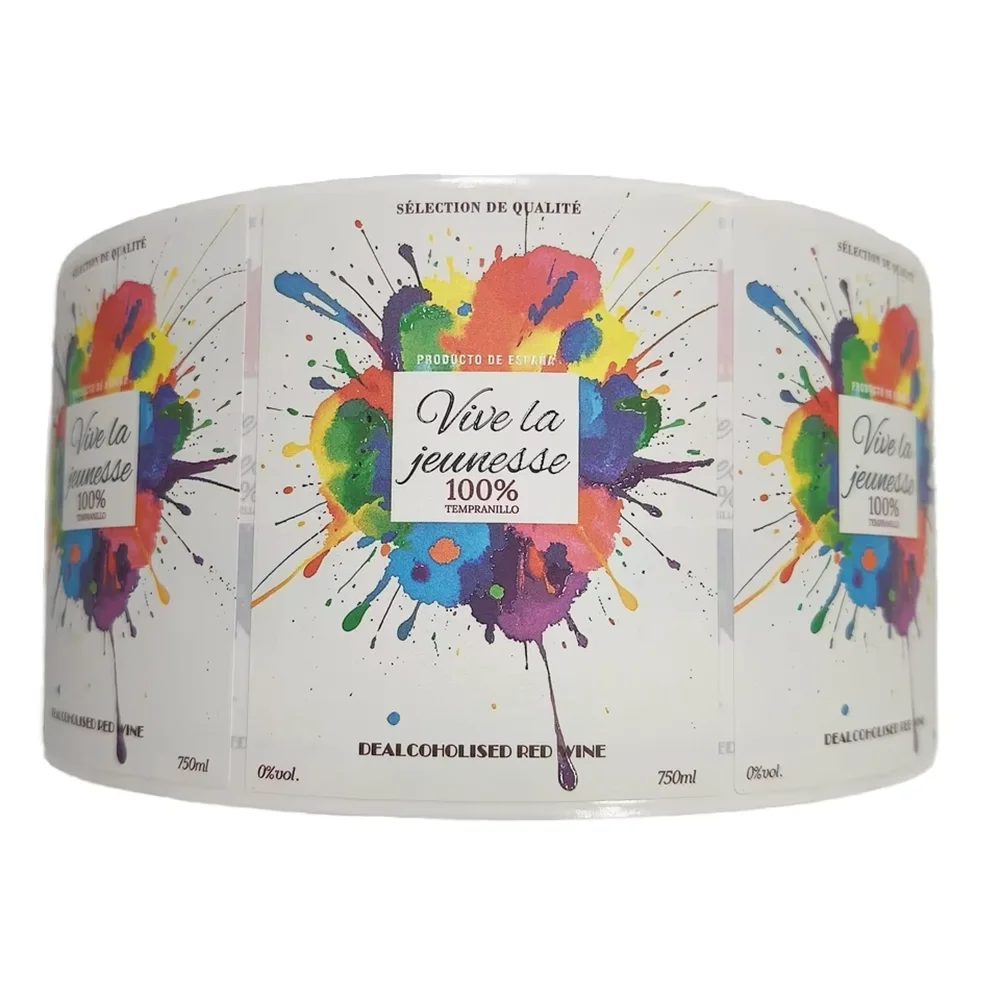 Custom Logo Wine Label Sticker｜UV Embossed Effect｜Durable Adhesive｜Beer & Beverage Packaging