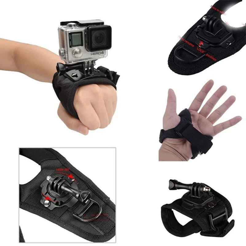 Wrist Strap Arm Plam Ankle Mount Band Holder Cycling Mount for GoPro 13 12 11 10 9 Insta360 X3 X4 DJI Action 5 Pro 4 Accessories