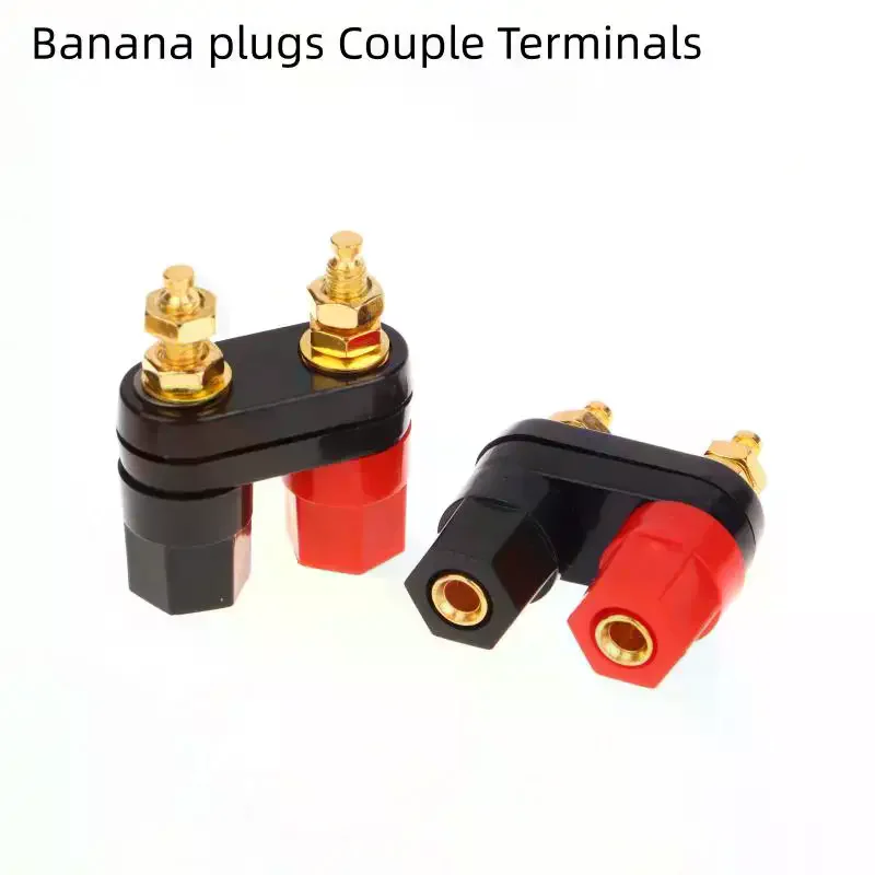 1/5Pcs Banana Plugs Couple Terminals Red Black Connector Amplifier Terminal Binding Post Banana Speaker Plug Jack