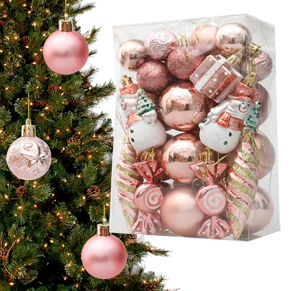 Onbreekbaar 29/20 Stuks Kerstboom Ballen Opknoping Hanger Kerst Ornamenten Ballen Kerstboom Ornamenten Kit Perfect voor Feesten