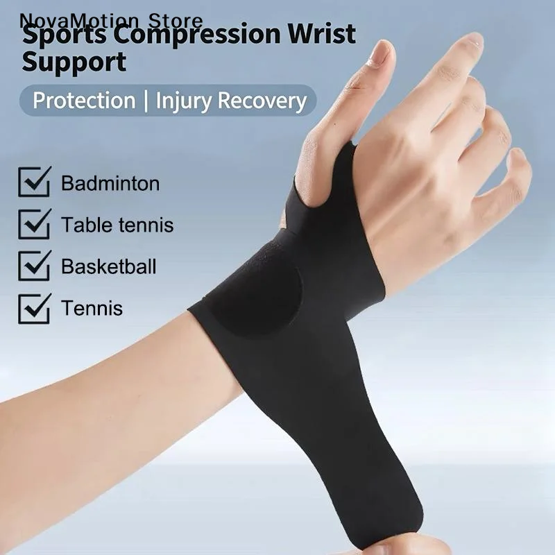 Table Tennis Injury - [NM]1/2Pcs Sports Compression Wrist Support Adjustable