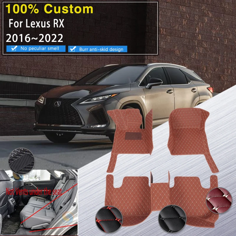 

Leather Car Floor Mats For Lexus RX 270 330 350 Rekusasu RX AL20 2016~2022 Anti-dirty Pads Car Mat Rugs Car Accessories Interior