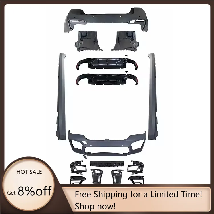 

Автомобильный комплект для BMWS 5 серии G30 G38, обновление до M5 2021-2023, боковые юбки переднего и заднего бампера