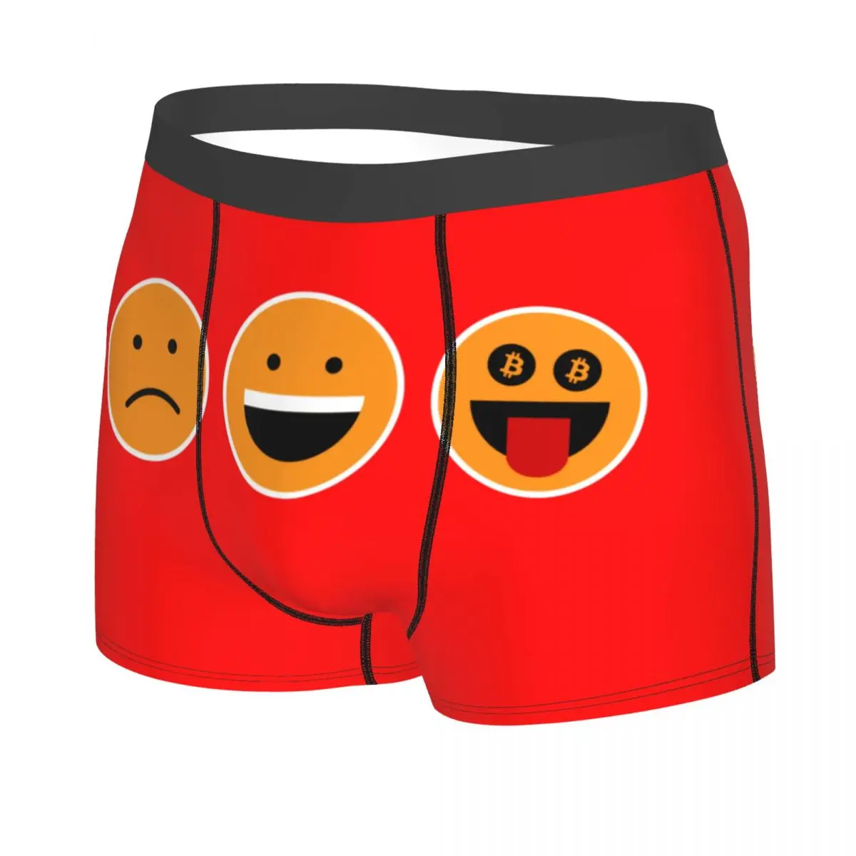 Custom Male Cool Bitcoin Get Your Crazy Underwear BTC Crypto Coins Boxer Briefs Breathable Shorts Panties Underpants