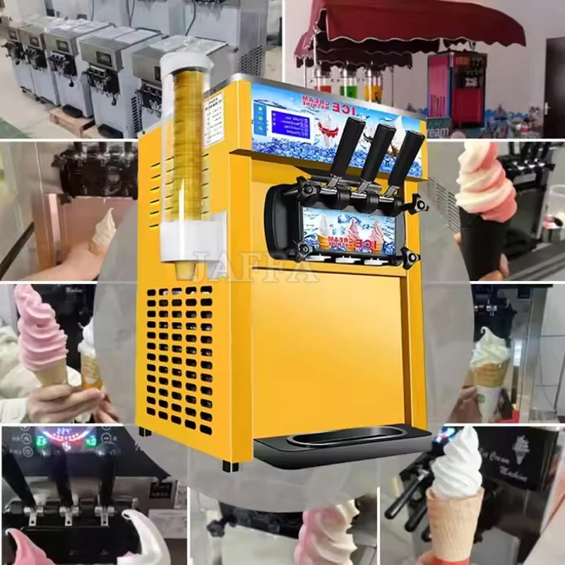 

Factory Price Stainless Steel Hopper Capacity: 4.2L * 2 Desktop Professional Commercial Soft Serve Ice Cream Machine For Hotel