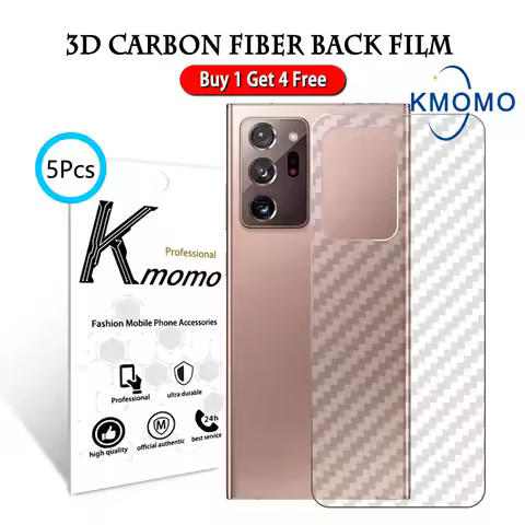 5Pcs Carbon Fiber Film For Samsung Galaxy S24 Ultra 5G S23 FE S22 Plus S21 + S20 Back Sreen Protector