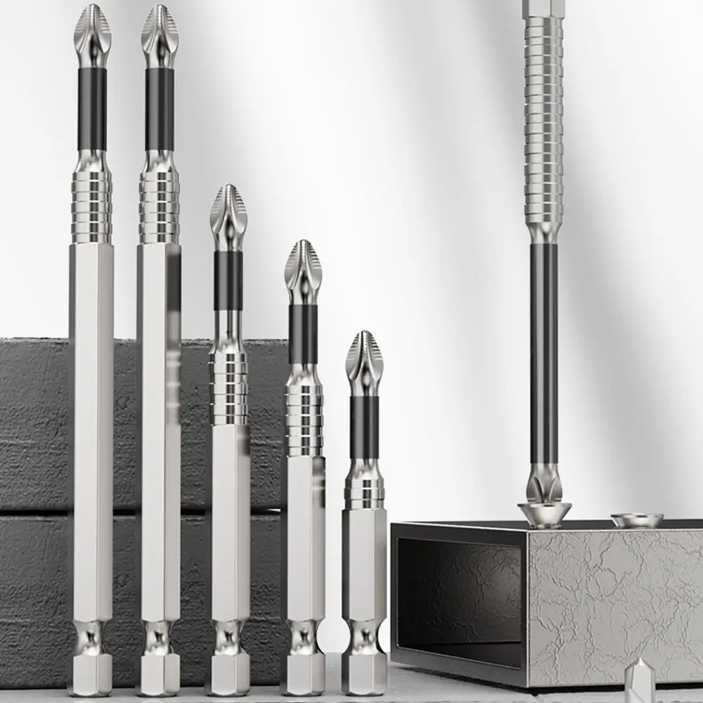 Non-slip Magnetic Batch Head Impact Resistant Waterproof Cross Bit Alloy Steel Rust Proof Electric Screwdriver Bit