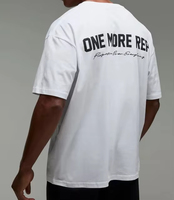 Mens Tshirt Active One More Rep Oversized T-shirt Luxury Brand Great Chapter Embroidered Short Cotton Casual Loose Couple Tee