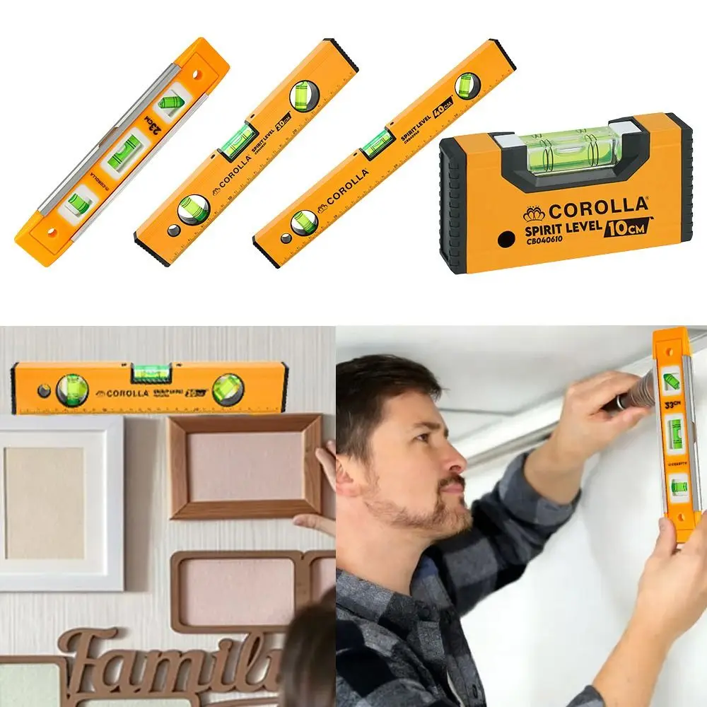 Aluminium Alloy Bubble Level Tool 45°/90°/180° Bubbles Universal Level Tool Shock Resistant Measuring Tools Home Improvement