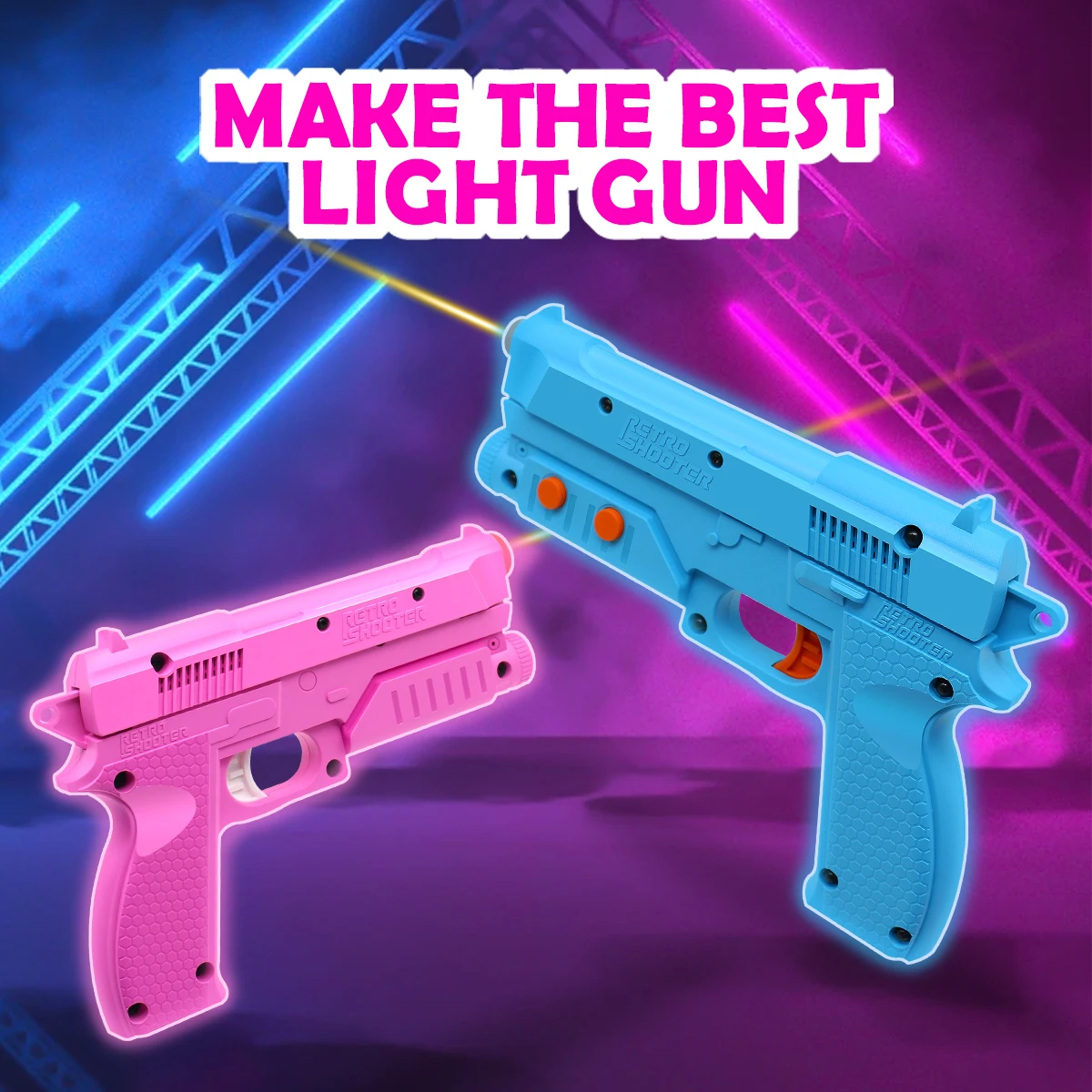 Retro Shooter Arcade Game Light Gun with Recoil & Vibration for PC Emulator Gaming 6