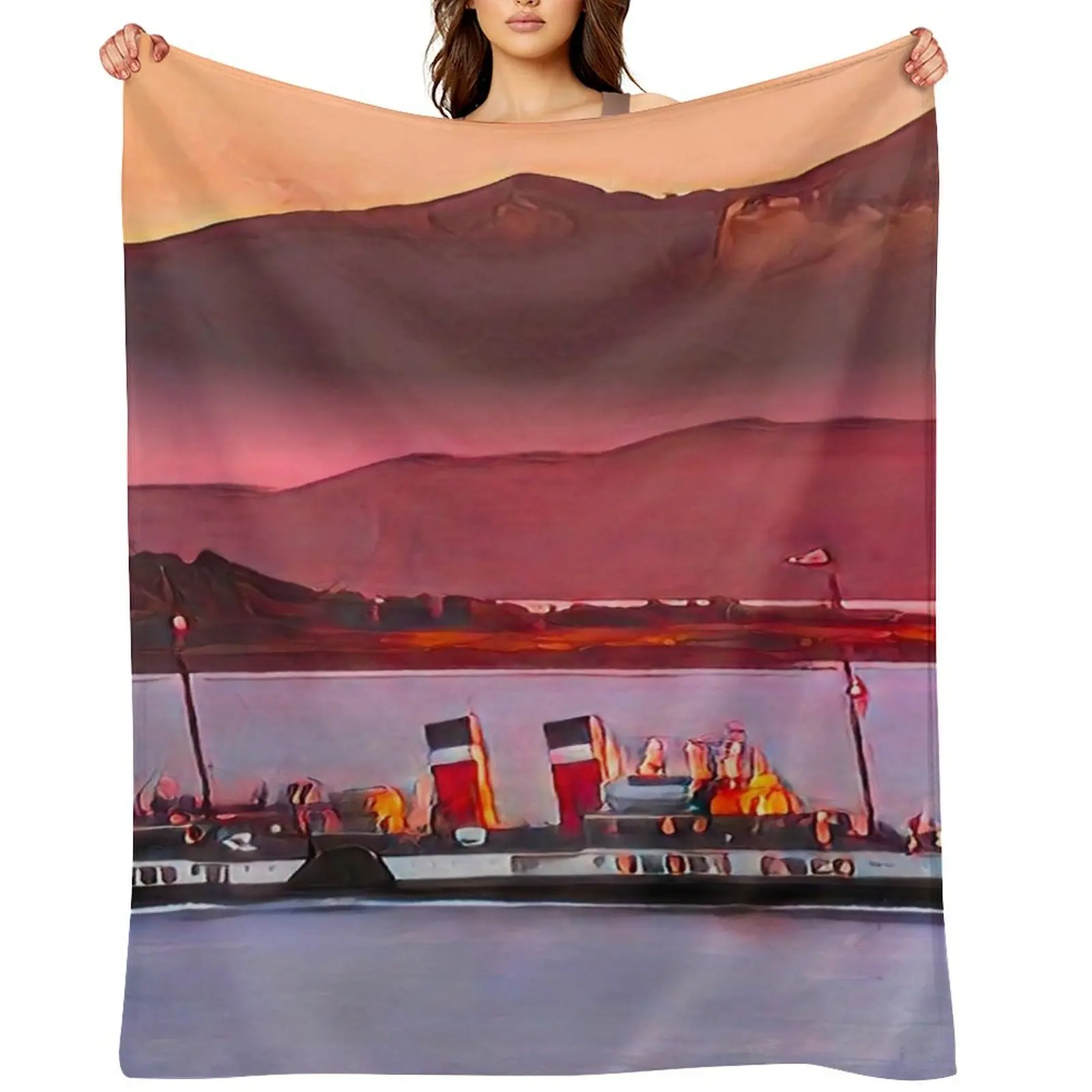 PS Waverley Sailing Up The Clyde Throw Blanket wednesday Heavy Sofa cosplay anime Luxury Designer sofa bed Blankets