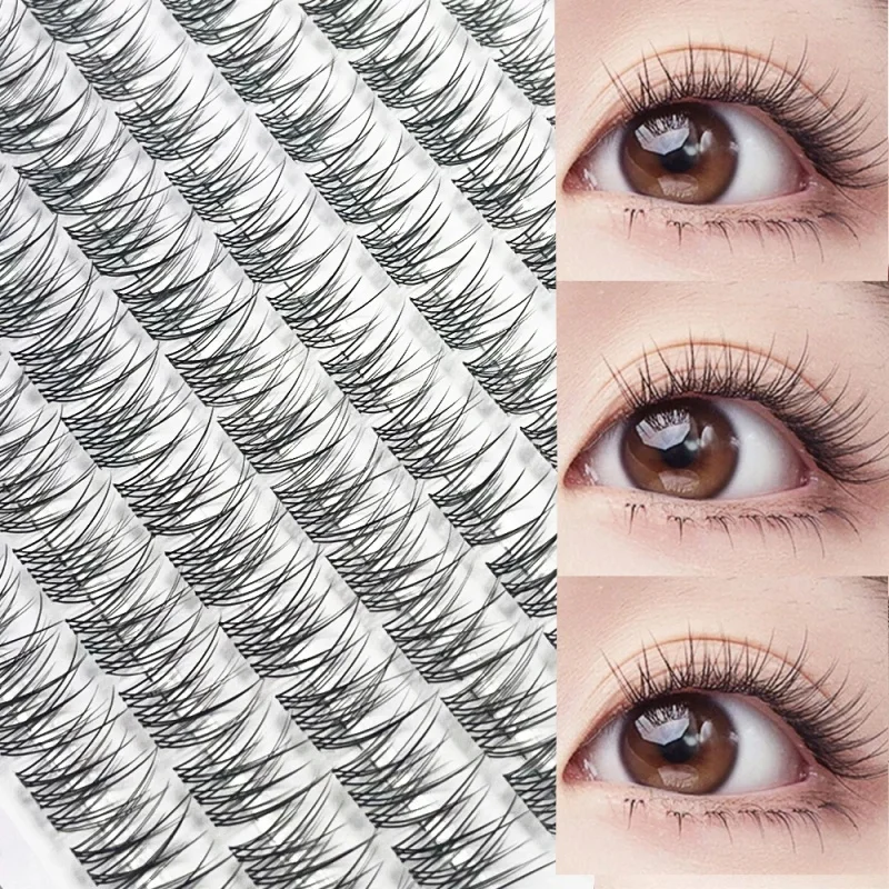 

1/box 120 bundles Mink False Eyelash Natural 3D Russian Fishtail Lash Individual Eyelash Extension Cluster Makeup Tool Wholesale