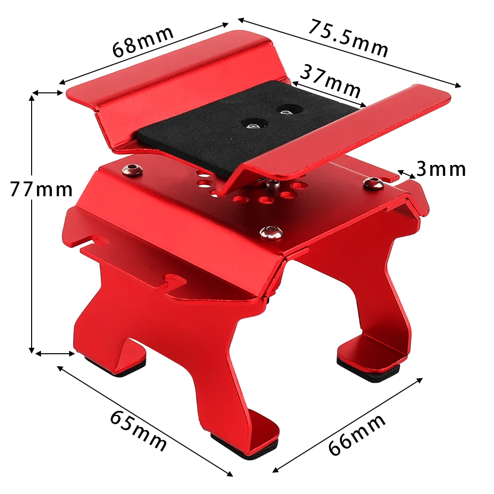 Aluminum Dual-Bearing Repair Work Stand Tool RC Car Stand With Shock Holder For 1/24 1/18 RC Crawler SCX24 TRX4M FCX18 FCX24 view 4